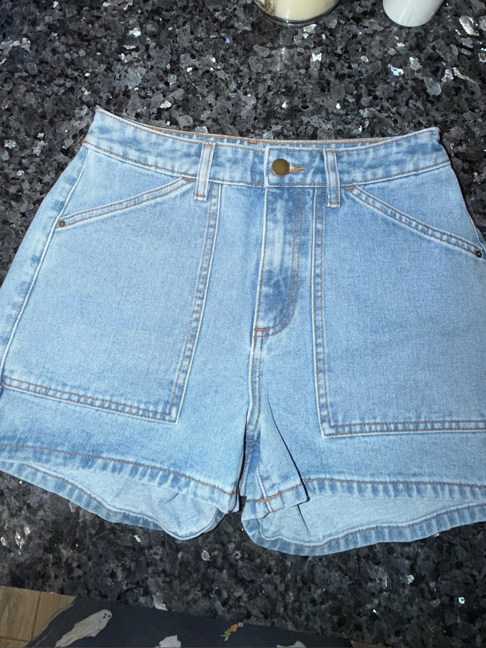 Billabong Light Blue High-Rise Denim Shorts